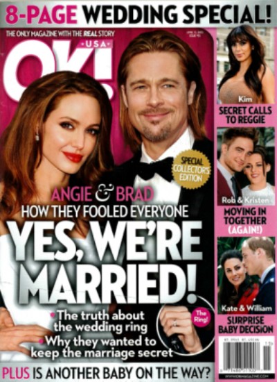 Angelina Jolie And Brad Pitt Married In Secret L.A. Ceremony! (Photo)