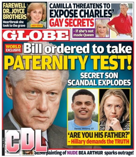 GLOBE: Bill Clinton Ordered To Take Paternity Test For Secret Son! (Photo)