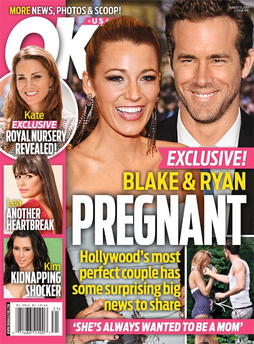 Blake Lively Pregnant With Ryan Reynolds’ Baby – OK!