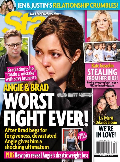 Angelina Jolie Catches Brad Pitt Cheating With Hot Brunette! (PHOTO)