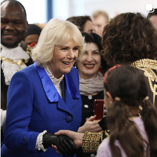 Camilla Parker-Bowles Wears Thick Gloves To Protect Against Coronavirus