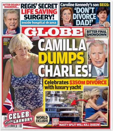 GLOBE: Camilla Parker-Bowles Dumps Prince Charles – Celebrates $350 Million Divorce (PHOTO)