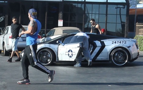 Chris Brown’s Friends Harass Old Man, Chase With Stun Gun (Photos)