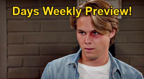 Days of Our Lives Preview: Week of January 8 – Nicole Unleashes Fury on Brady – Tate’s Black Eye – Sloan Panics