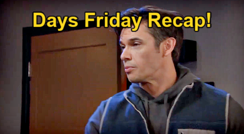 Days of Our Lives Recap: Friday, February 9 – Xander’s Suspicious Run, Harris Shot, Flames Erupt and Theresa’s Ring