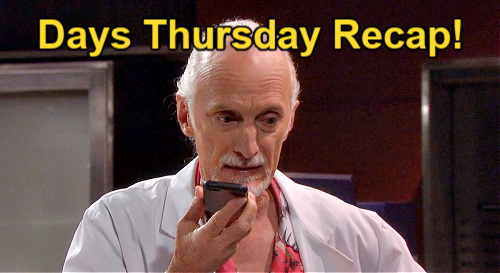 Days of Our Lives Recap: Thursday, December 29 – Rolf’s Drug Wears Off – Gabi Remembers Li Ordered Stefan Brainwashing