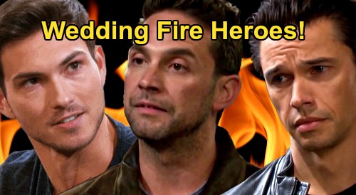Days of Our Lives Spoilers: ‘Cin’ Wedding Goes Up In Flames – Jake, Xander & Ben Fire Heroes Rescue Gabi, Sarah & Ciara