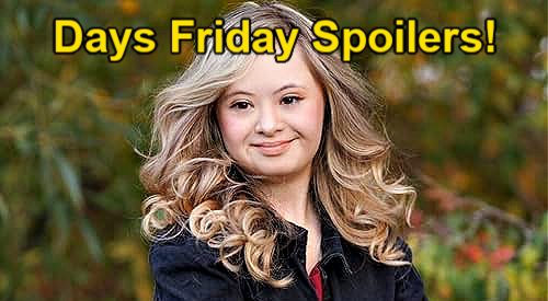 Days of Our Lives Spoilers Friday, May 9: Felicity’s Guilt Over Sarah – Chad & Cat’s Rescue – EJ’s Promise