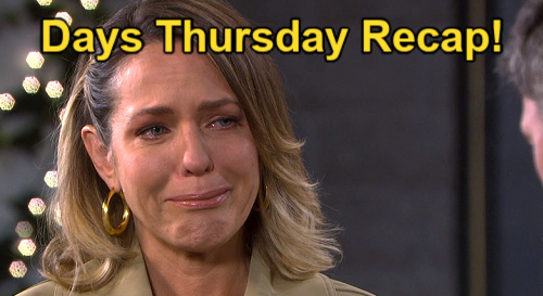 Days of Our Lives Spoilers: Thursday, December 8 Recap – Nicole’s Tearful Goodbye – Eric Visits Sloan’s Apartment