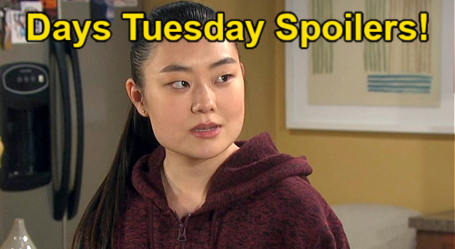 Days of Our Lives Spoilers: Tuesday, November 29 – Wendy Derails Gabi & Li Romance – Johnny Accuses EJ – Nicole Spills to Chloe