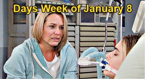 Days of Our Lives: Week of January 8 – Brady’s Daddy Dilemma Enrages Kristen – Alex Fires Justin – Lucas’ Special Visitors
