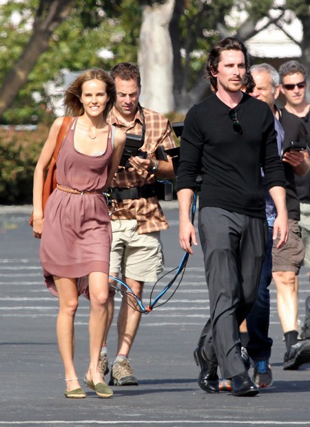 Christian Bale And His Latest Leading Lady Isabel Lucas On The Set Of “Knight of Cups” (Photos)