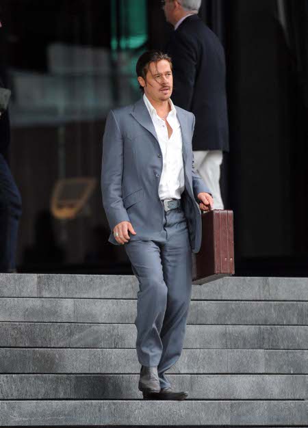 Brad Pitt Gets Dangerous on the Set of ‘The Counselor’ in London (Photos)
