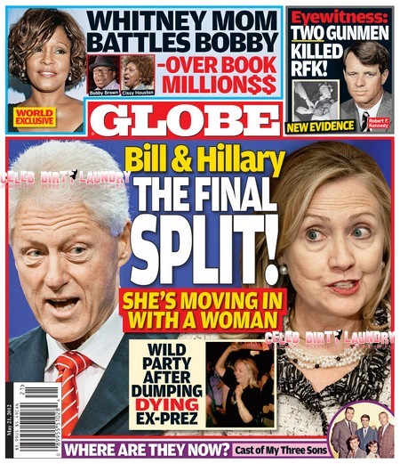 Globe: Bill Clinton and Hillary Clinton Split Over Another Women (Photo)