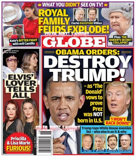 GLOBE Magazine: President Obama Orders Donald Trump Destroyed!