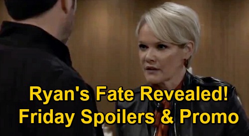 General Hospital Spoilers: Friday, November 6 –  Ryan’s Fate Revealed – Sam Bans Drunk Alexis from Scout & Danny – Finn & Alex Gun Battle