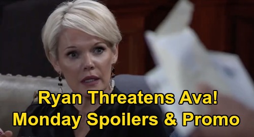 General Hospital Spoilers: Monday, October 5 – Jason & Sonny’s Cyrus Scheme – Ryan Threatens Ava – Cam & Joss Messy Kiss Aftermath
