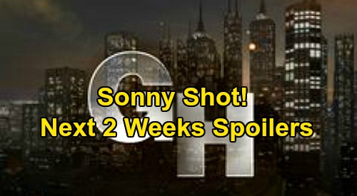 General Hospital Spoilers Next 2 Weeks: Metro Court Hostage Crisis – Sonny Shot, Fights for Life – Morgan Death Brings Carly’s Blame