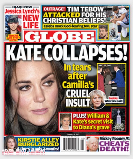 Globe: Kate Middleton Collapses After Camilla’s Attack (Photo)