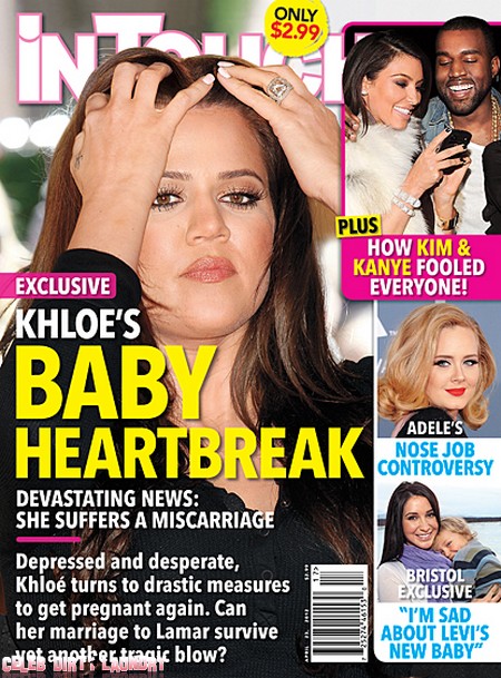 Khloe Kardashian Baby Heartbreak – She Suffers A Miscarriage (Photo)