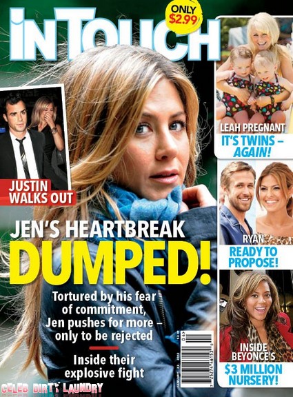 Heartbroken Jennifer Aniston Is Dumped By Justin Theroux (Photo)