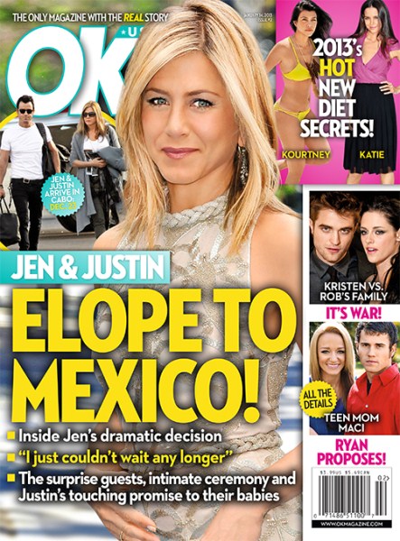 Jennifer Aniston and Justin Theroux Elope To Mexico For Her Secret Wedding – Report