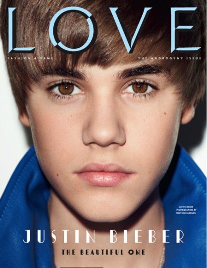 Justin Bieber Is ‘The Beautiful One’ for LOVE Magazine’s February 2011 Cover