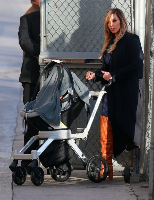 Kim Kardashian and North West Arrive at Jimmy Kimmel Live Studio to Support Kanye West (PHOTOS)