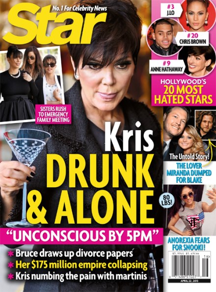 Kris Jenner Drunk and Desperate as Bruce Jenner Draws Up Divorce Papers – MARRIAGE CRISIS!