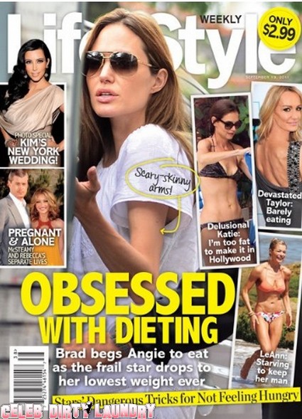 Life & Style: Brad Pitt Begs Scary Skinny Angelina Jolie To Eat  – Photo