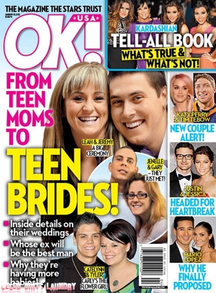 Leah Messer, Jenelle Evans, & Catelynn Lowell From Teen Mom To Teen Bride (Photo)