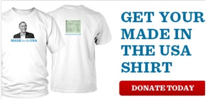 Obama Campaign Selling T-Shirts ‘Made in the USA’ & His Birth Certificate