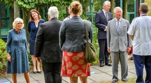 Prince Charles & Camilla Parker-Bowles Visit With Hospital Workers – First Public Appearance Since Lockdown