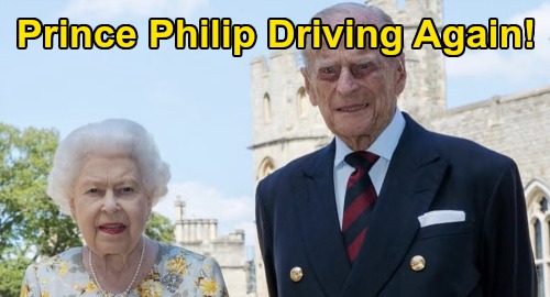 Prince Philip Driving Again – Two Years After Crash & Giving Up Driver’s License