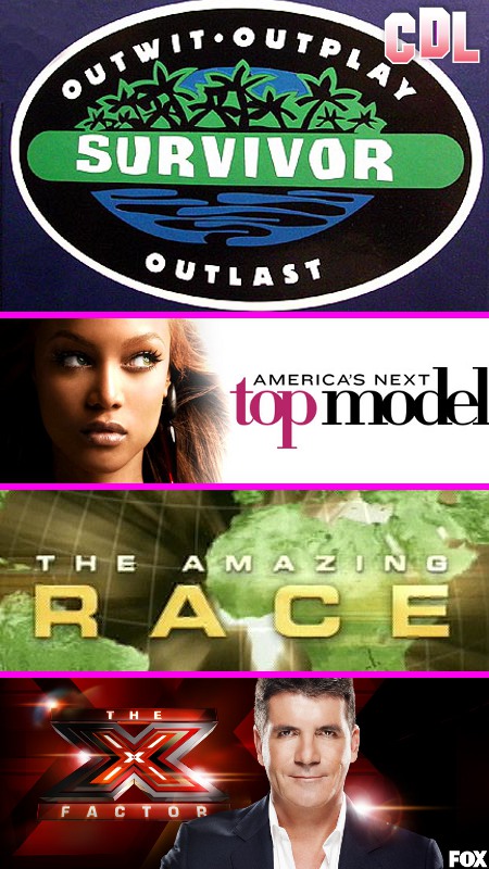 Four Reality TV Shows that Just Might Cause Your World to End in 2012: Survivor, X-Factor, America’s Next Top Model, and Amazing Race