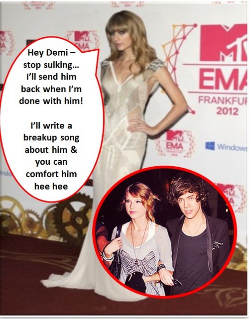 Taylor Swift and Harry Styles Dating Hookup: Demi Lovato Jealous and Sulking
