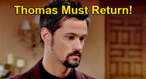 The Bold and the Beautiful Spoilers: 4 Reasons Why Thomas Forrester Must Return, Even As A Recast