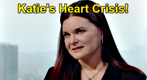 The Bold and the Beautiful Spoilers: Katie’s Heart Crisis Follows Logan Launch Failure, Brooke & Ridge to Blame?