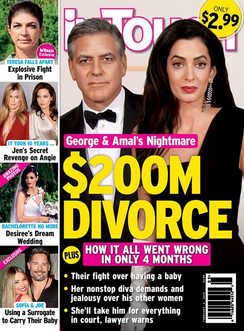 George Clooney and Amal Alamuddin Divorce: Baby Battle As Jealous Diva Fighting With New Husband In $200 Million Split?