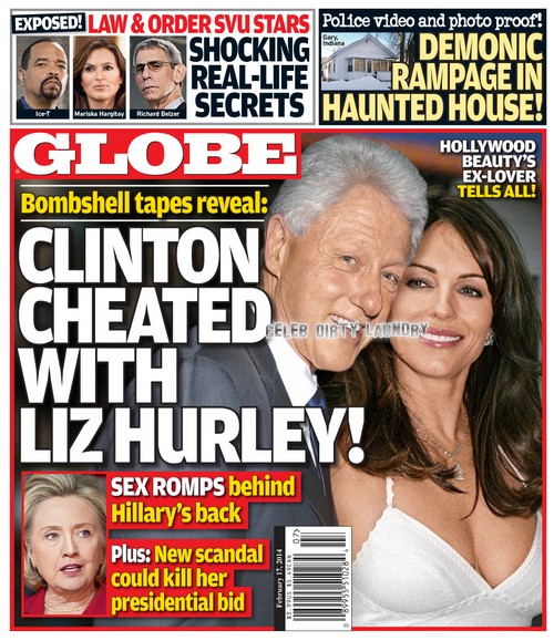 GLOBE: President Bill Clinton Allegedly Cheated On Hillary Clinton With Liz Hurley! (PHOTO)