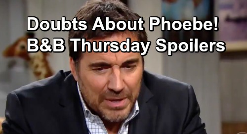 The Bold and the Beautiful Spoilers: Thursday, January 31 – Brooke and Ridge Have Doubts About Phoebe – Reese Wants Assurances