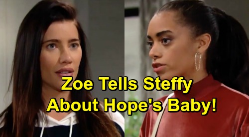 The Bold and the Beautiful Spoilers: Zoe Tells Steffy About Hope’s Baby – Week of February 18 Preview Video