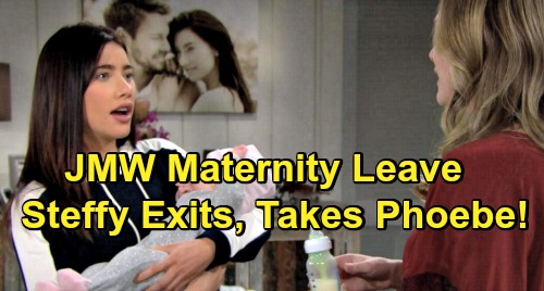 The Bold and the Beautiful Spoilers: Jacqueline MacInnes Wood’s Maternity Leave – Steffy Exits With Phoebe, Baby Swap Conclusion on Hold