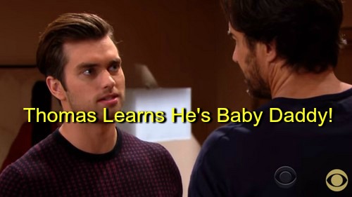 The Bold and the Beautiful (B&B) Spoilers: Thomas Shocked and Furious to Learn Ridge and Caroline’s Baby His Son