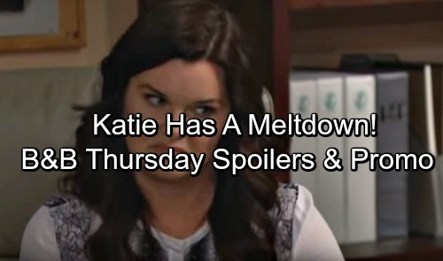 The Bold and the Beautiful Spoilers: Quinn and Ridge Wrestle with Intense Passion – Katie Has a Meltdown