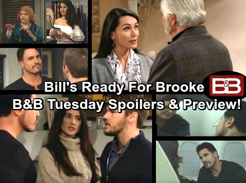 The Bold and the Beautiful Spoilers: Sally Mulls Over Intriguing Offer – Forresters Take Flight – Bill Senses Katie’s Concerns