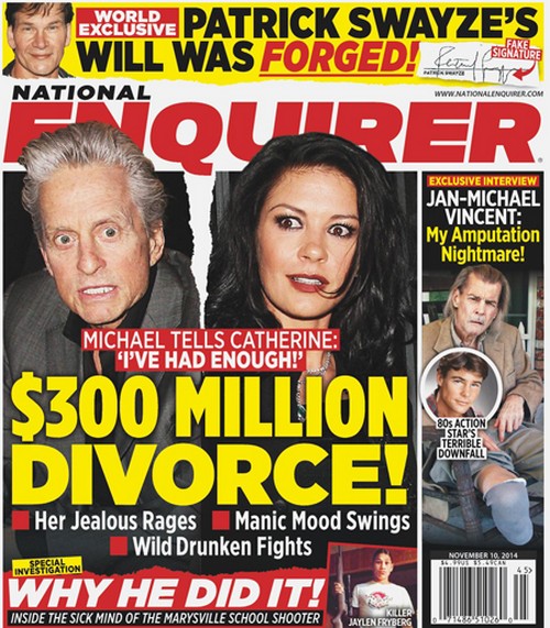Michael Douglas, Catherine Zeta-Jones Divorce Battle: Facing $300 Million Split (PHOTO)