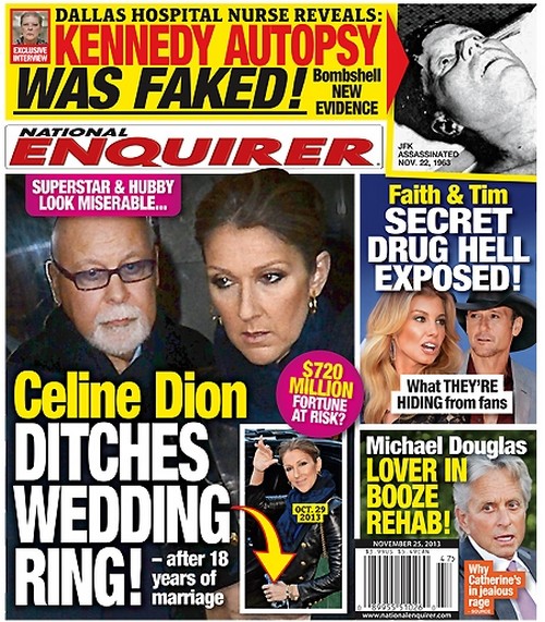 Celine Dion and Rene Angelil Split: Wedding Ring Off as Marriage Hits the Skids (PHOTO)