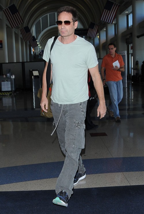 David Duchovny and Gillian Anderson Dating Hook-Up: X-Files Star Jets Out Of LAX (PHOTOS)