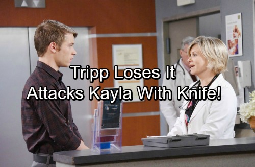 Days of Our Lives Spoilers: Tripp Loses It, Threatens Kayla with a Weapon – Stepson Ready to Attack Over Ava’s Murder